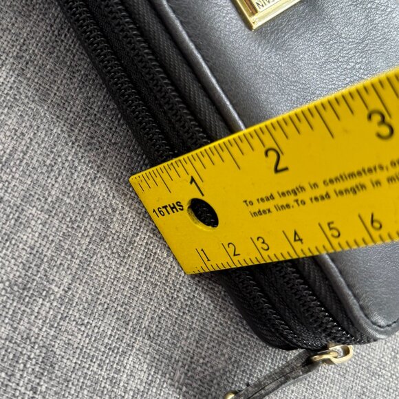 New! Stone Mountain faux leather Wallet Double Zipper 7.25" X 3.5"X 1.75" - Picture 7 of 14